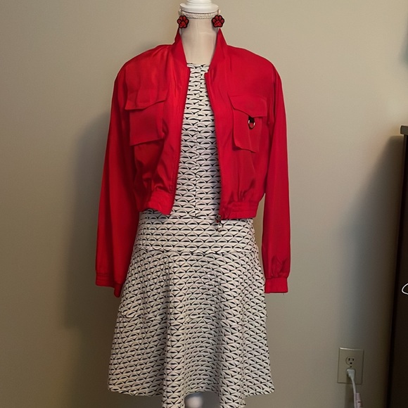 Sharagano fit and flare midi dress - size 4P - Picture 4 of 12